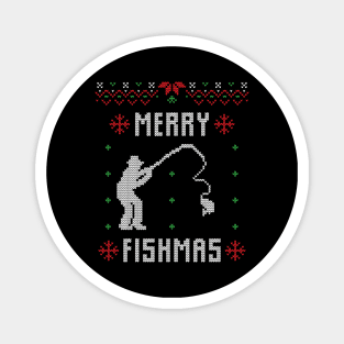 Merry Fishmas Funny Christmas Xmas For Fishers Magnet